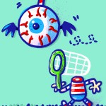 Birthday card illustration (Big eye boy)