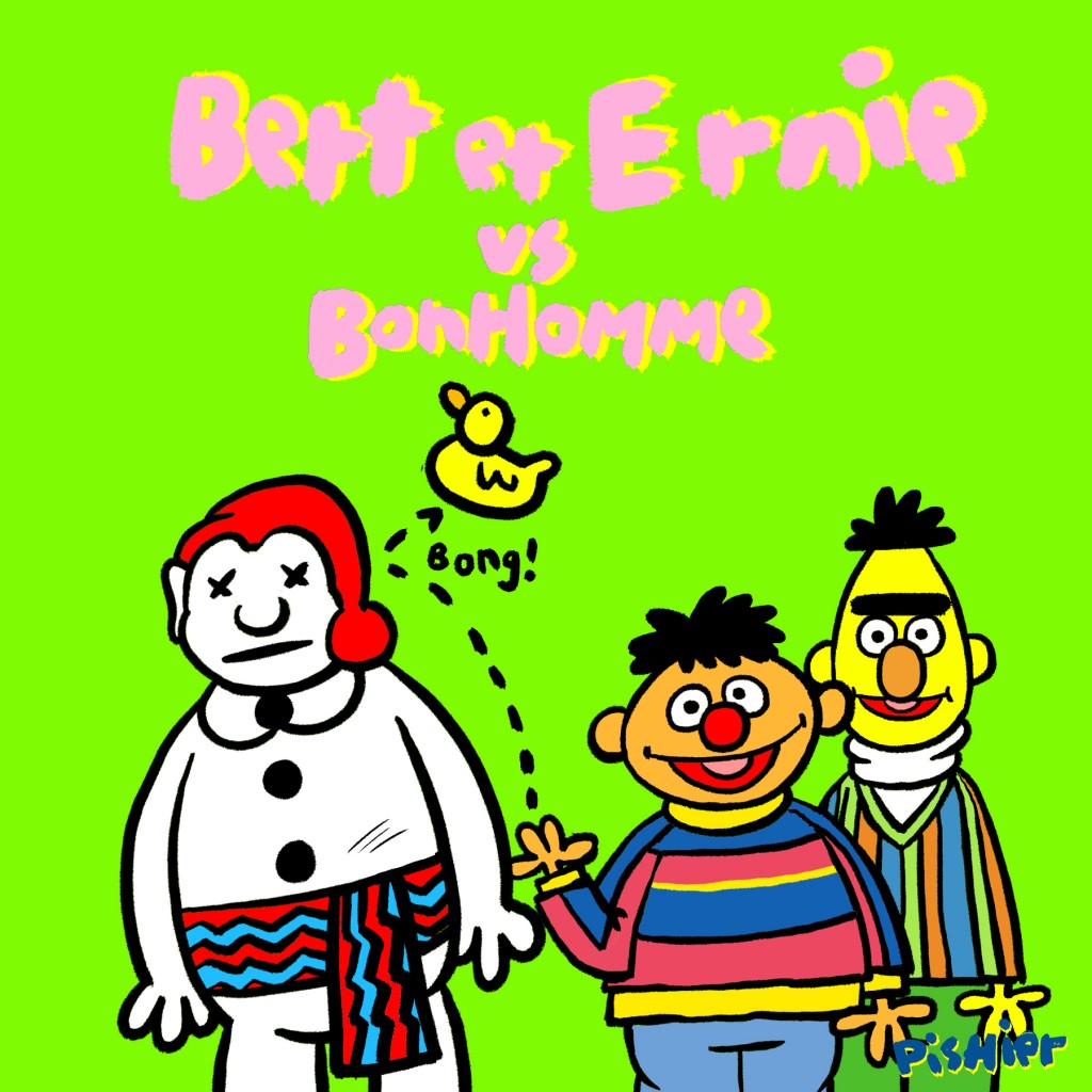 Bert et Ernie vs Bonhomme