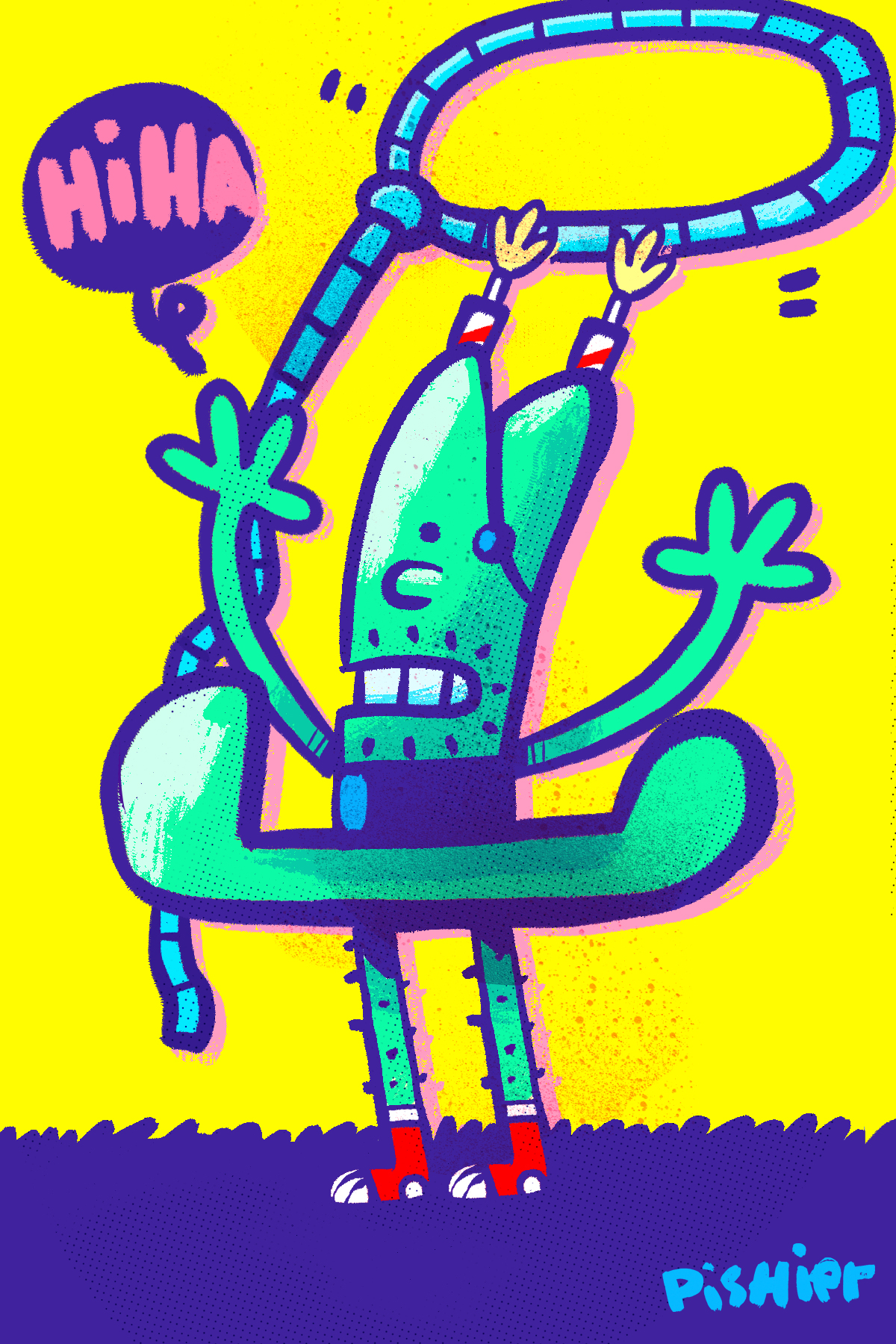 Birthday card illustration (cowboy hat)