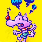 Birthday card illustration (werewolf)