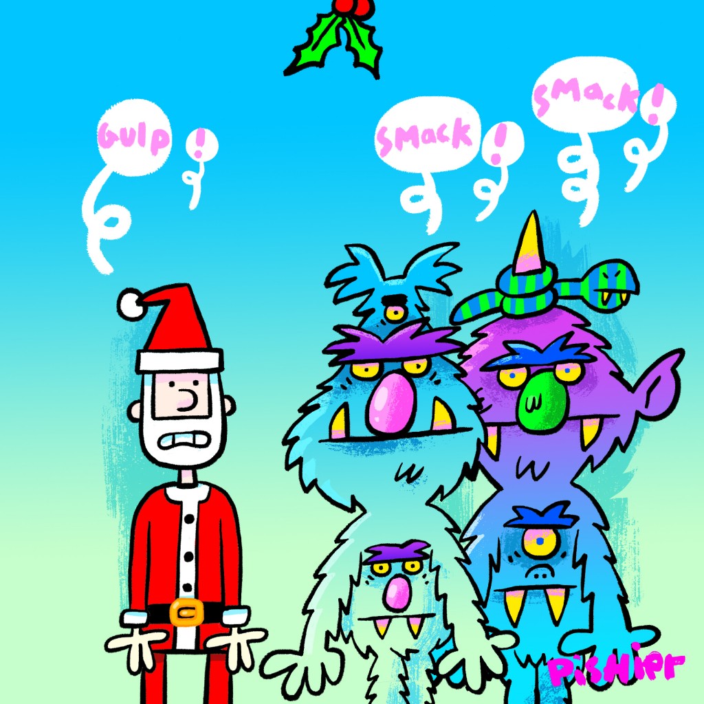 santa monster