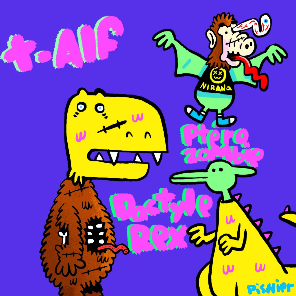 T-alf, ptérozombie et Dactyle rex